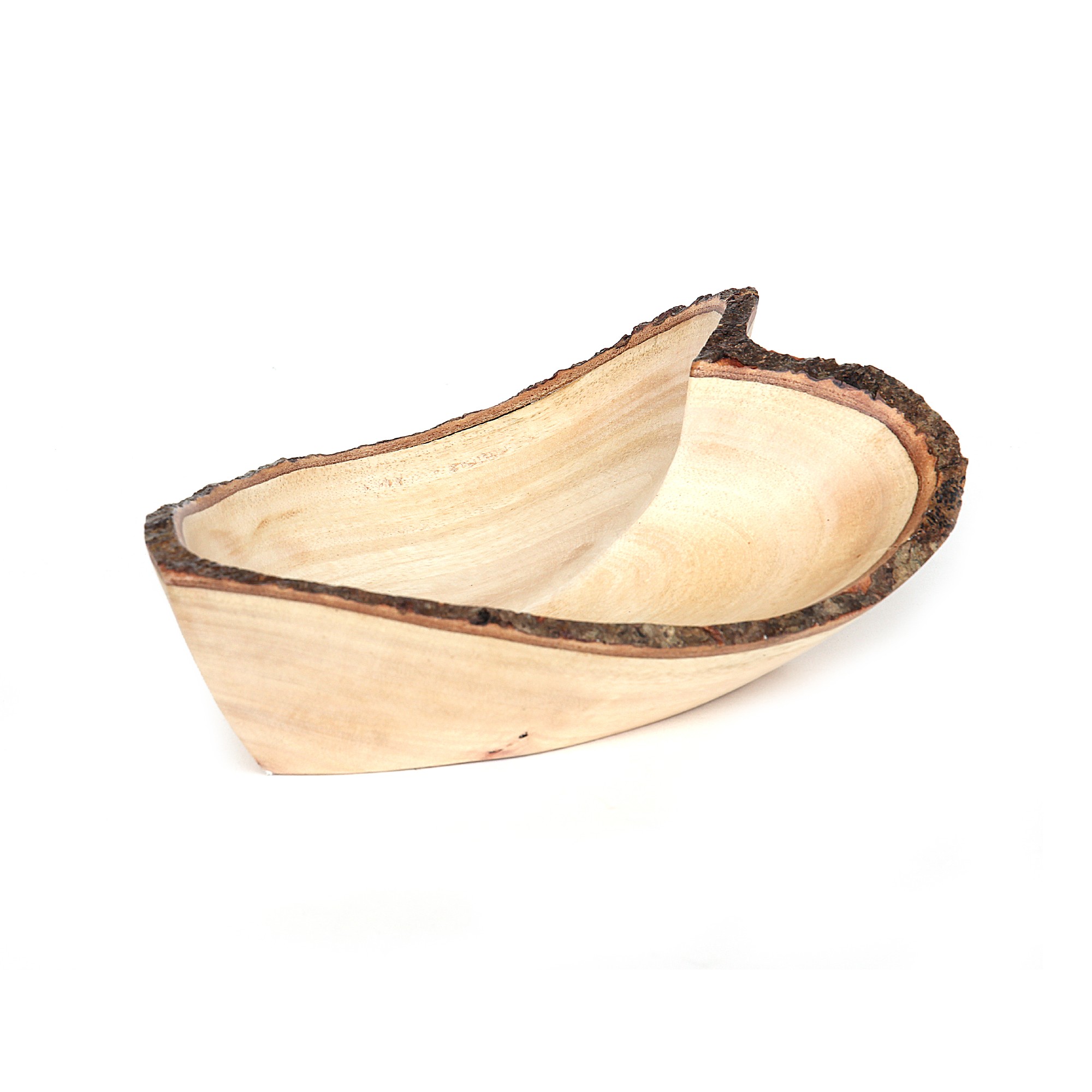 Schale in Herzform klein, 'Mangoholz', natur, T 25 cm, B 17 cm, H 6 cm von fischer's lagerhaus