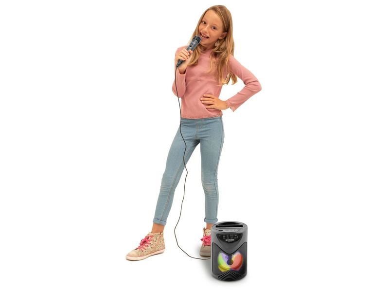 Bontempi Wireless Lautsprecher mit Mikrofon 50W Kabellose Lautsprecherbox mit Radiofunktion