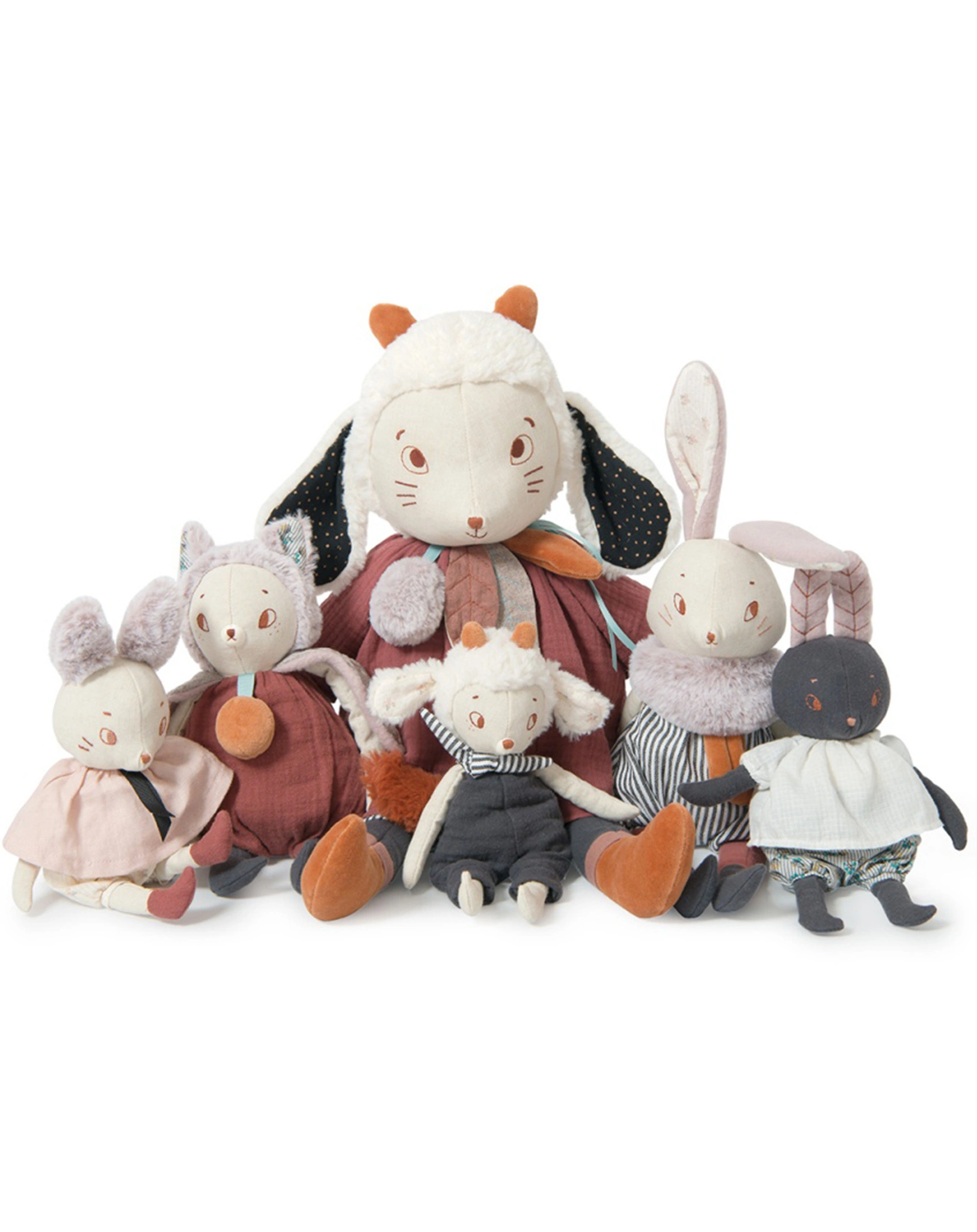 Kuscheltier GROSSES SCHAF FENOUIL (55cm) in bunt
