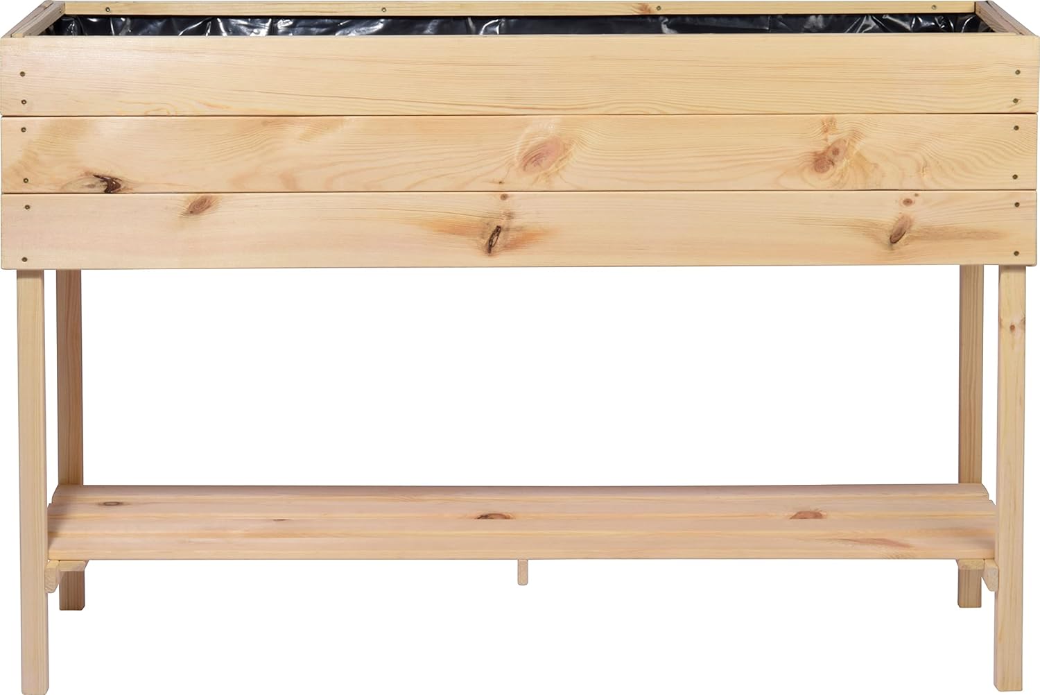dobar® 58175FSCe breites Hochbeet XL aus Holz |Erhöhtes Gemüsebeet | Kräuterbeet aus Holz | Pflanzkasten für Balkon/Garten/Terrasse | Salatbeet für die Anzucht | 117 x 40 x 78 cm | Natur