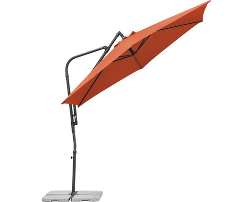 Cantilever parasol Schneider Genoa Ø 300 cm H 255 cm terracotta