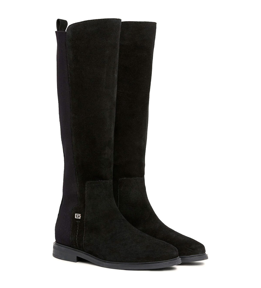 Botas Tommy Hilfiger Essential em camurça preta