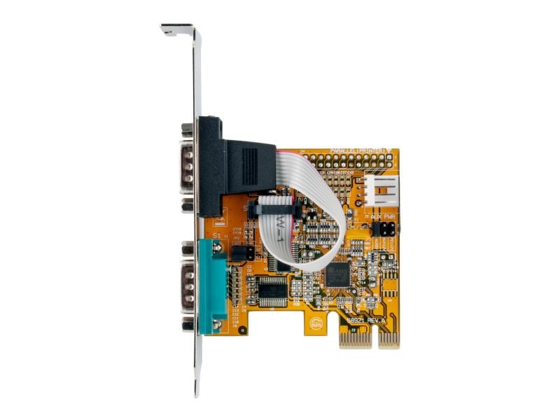 Exsys PCI-Express-Karte EX-44082 PCIe Schnittstellenkarte mit zwei RS-232 Ausgängen