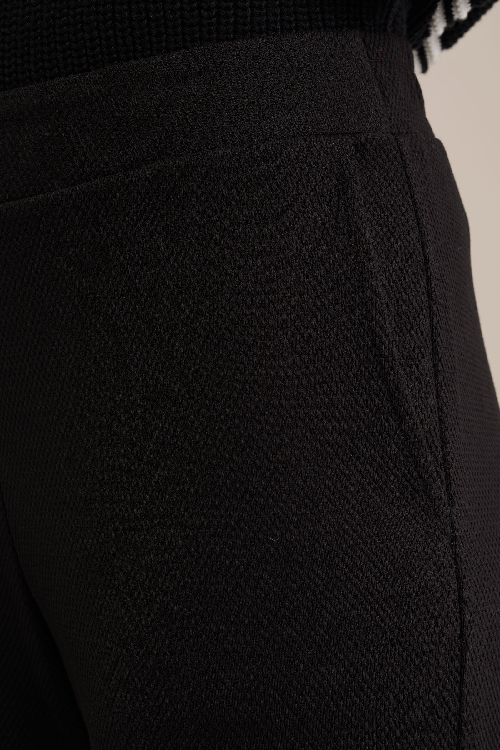 broek met structuur WE Fashion Zwart