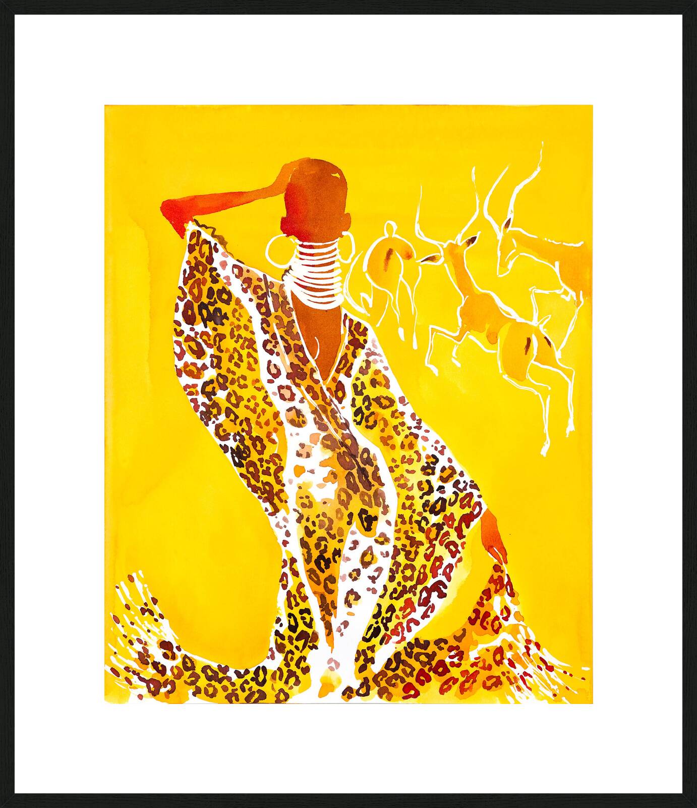 YSL Safari leopard caftan by Eduard Erlikh - Limited Edition. Edition of: 100. Signed.