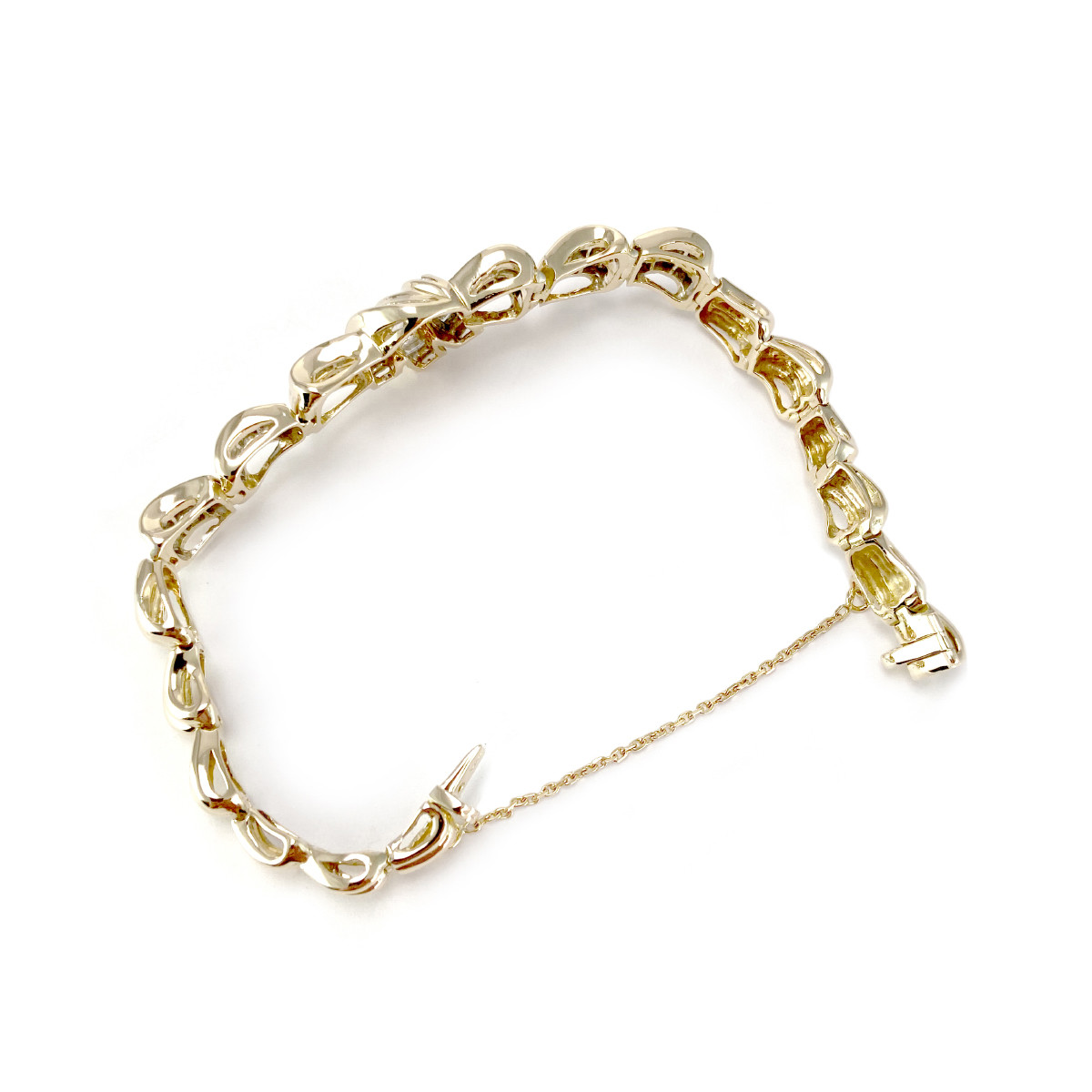 Bracelet d'occasion or 585 jaune diamants
