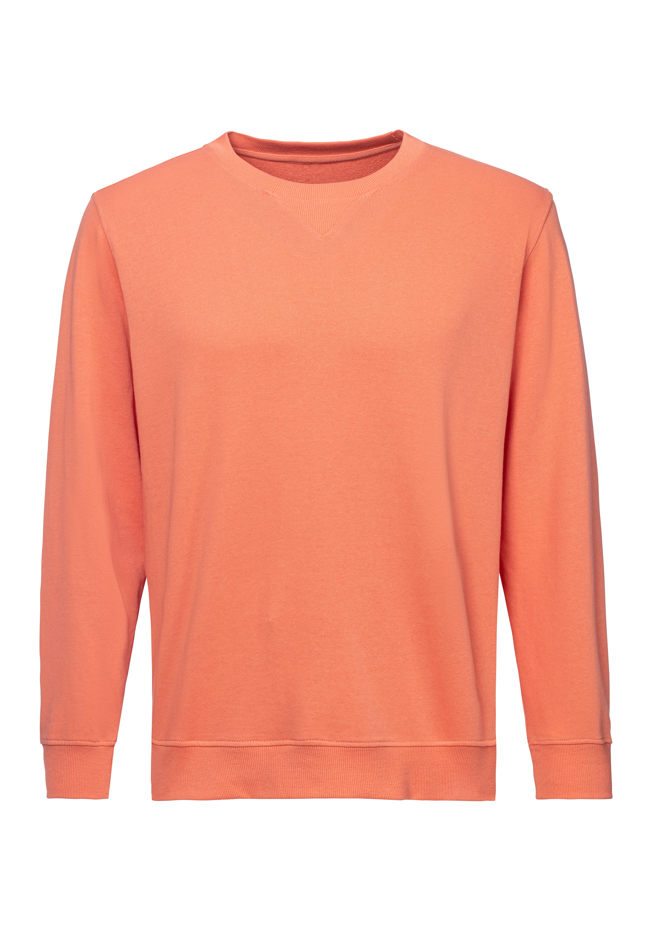 KangaROOS Sweatshirt »mit Rundhalsausschnitt«, mit coolem Rippeinsatz am Ausschnitt vorn
