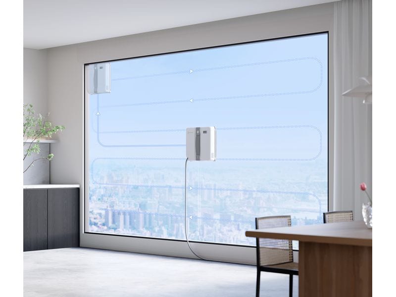 Ecovacs Fensterputzroboter Winbot Mini Grau/Weiss Glasreinigungsroboter
