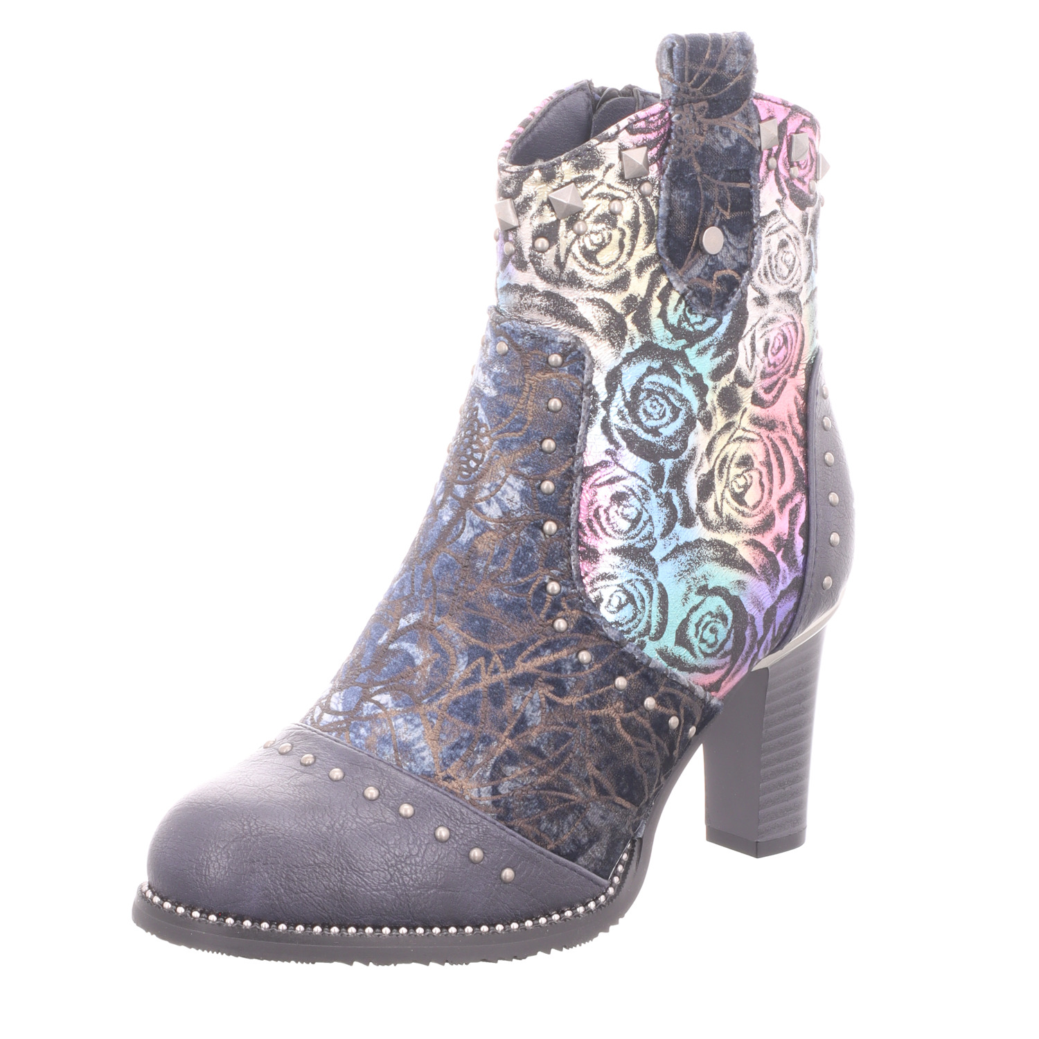 2GO Fashion Damen-Stiefelette Blau-Mehrfarbig