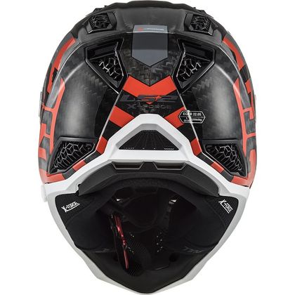 Casque cross LS2 MX703 C - X-FORCE - BARRIER - H-V YELLOW RED 2023 - Noir / Rouge