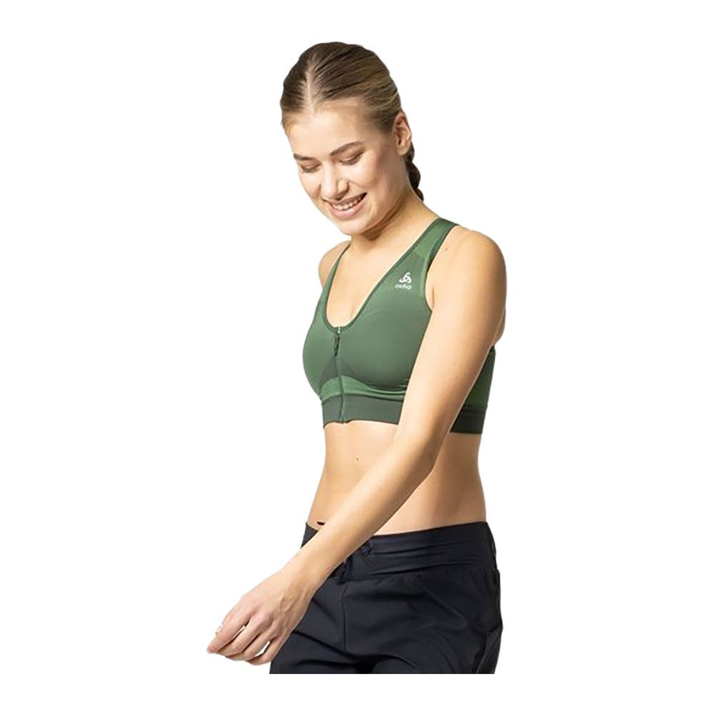 Odlo SEAMLESS HIGH - Brassière Femme loden frost - camping green
