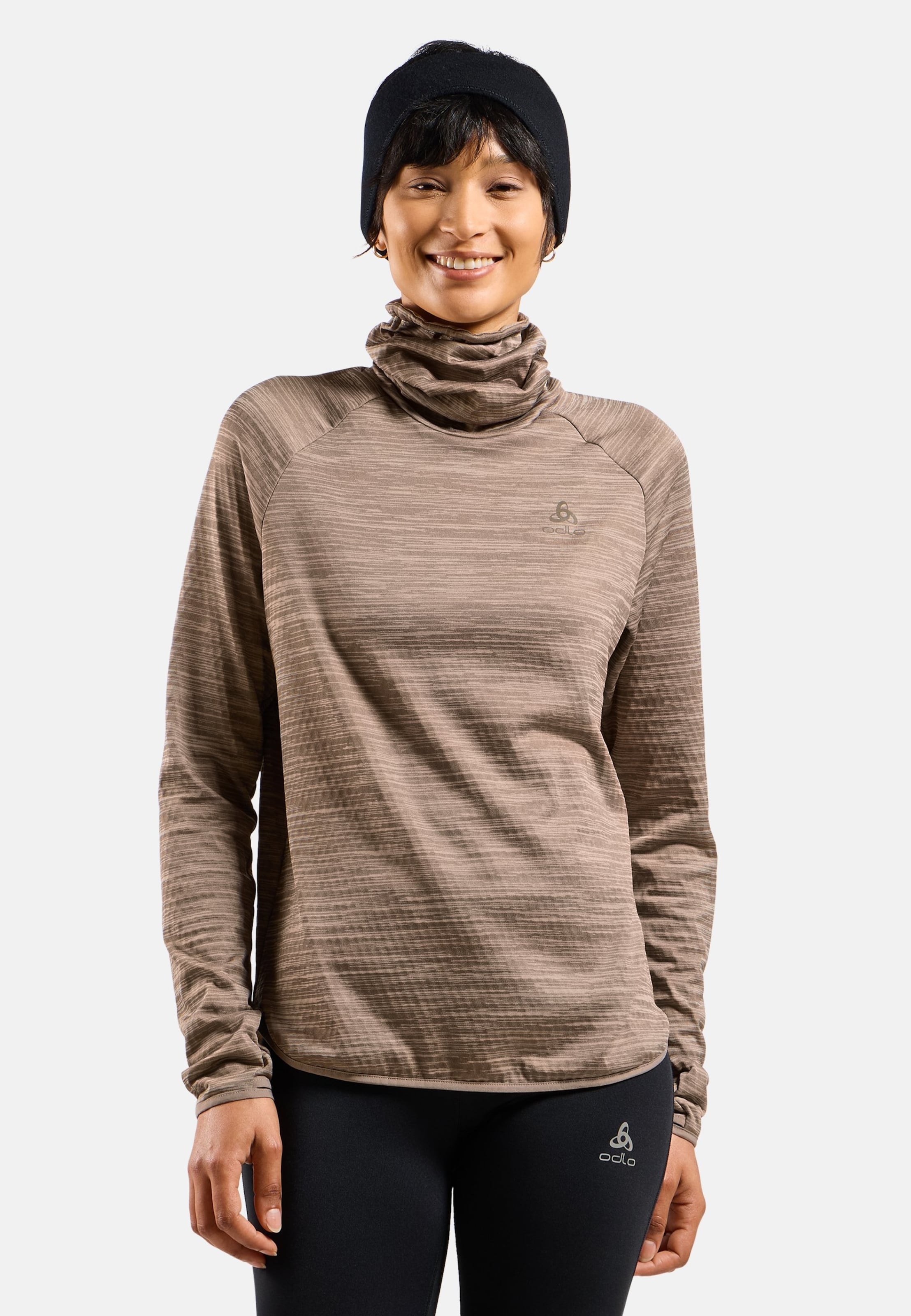 Run Easy Warm Mid Layer in cinder melange