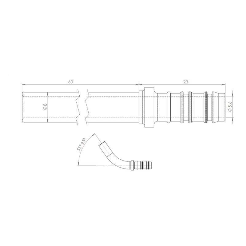 LPG-FIT Fitting Set 60° gewinkelt XD-5 = 10mm (FSR-M)
