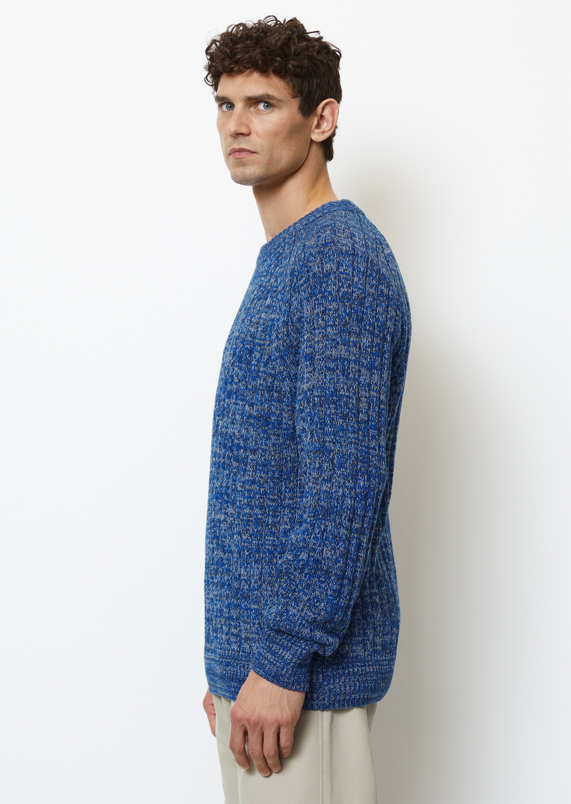 Rippstrick-Pullover regular aus reiner Bio-Baumwolle