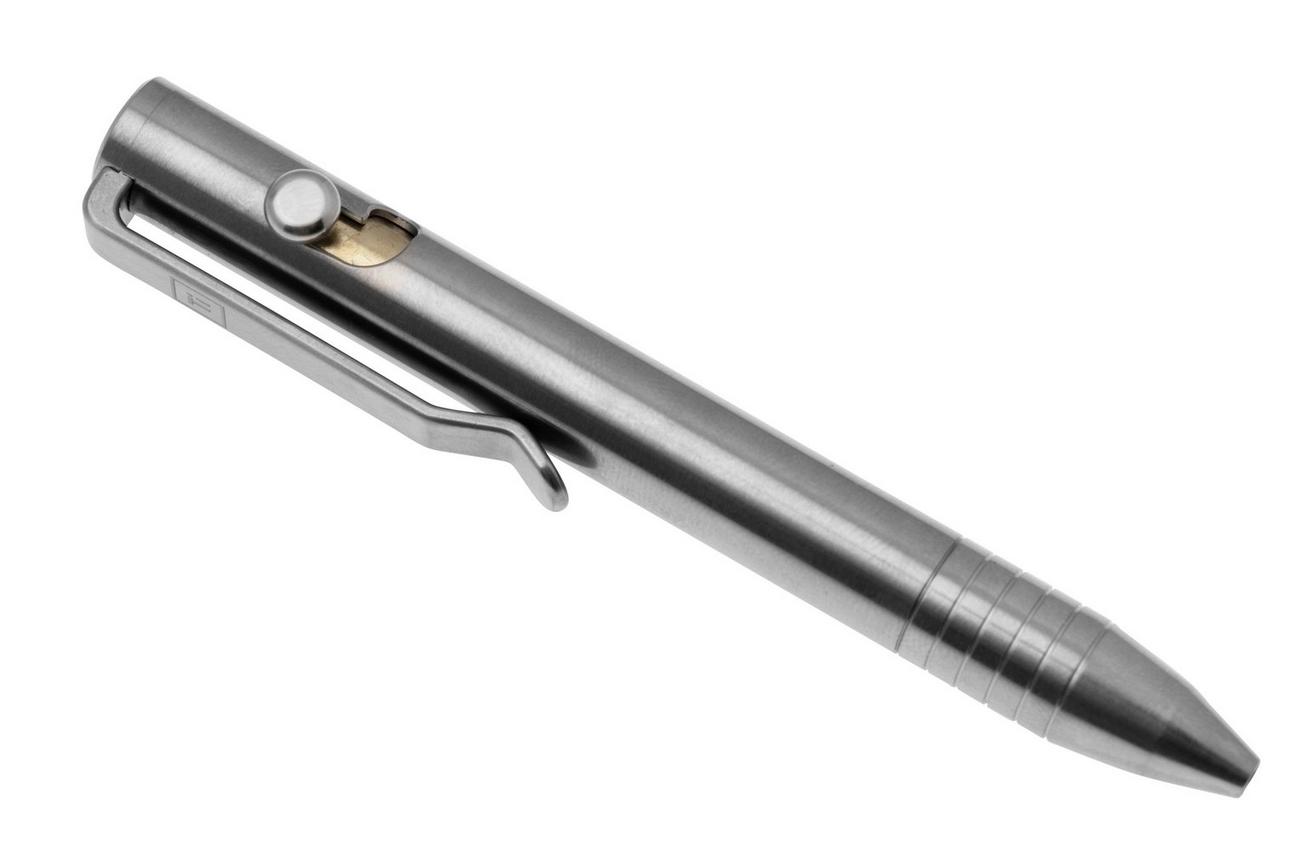 Big Idea Design Mini Bolt Action Pen MBA-RW Raw Titanium, everyday carry pen