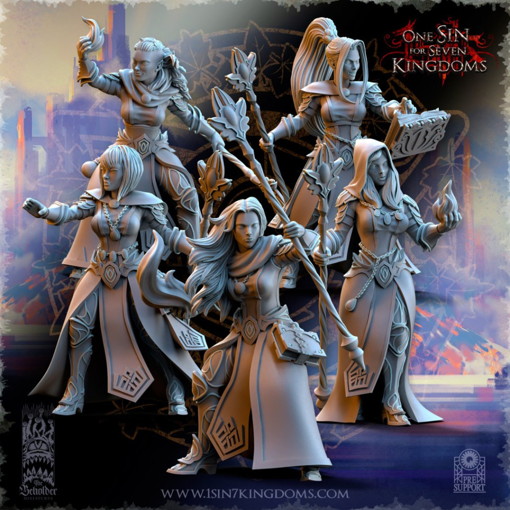 The Beholder Miniatures - Elfes - Sorcières