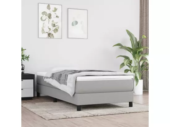 Sommier à lattes de lit Gris clair 90x200 cm Tissu