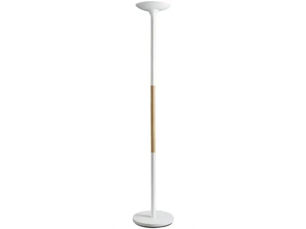 Unilux Pryska LED Uplight gulvlampe – hvid/træ