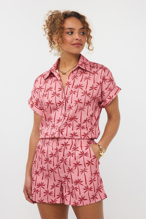 Ydence roze dames blouse
