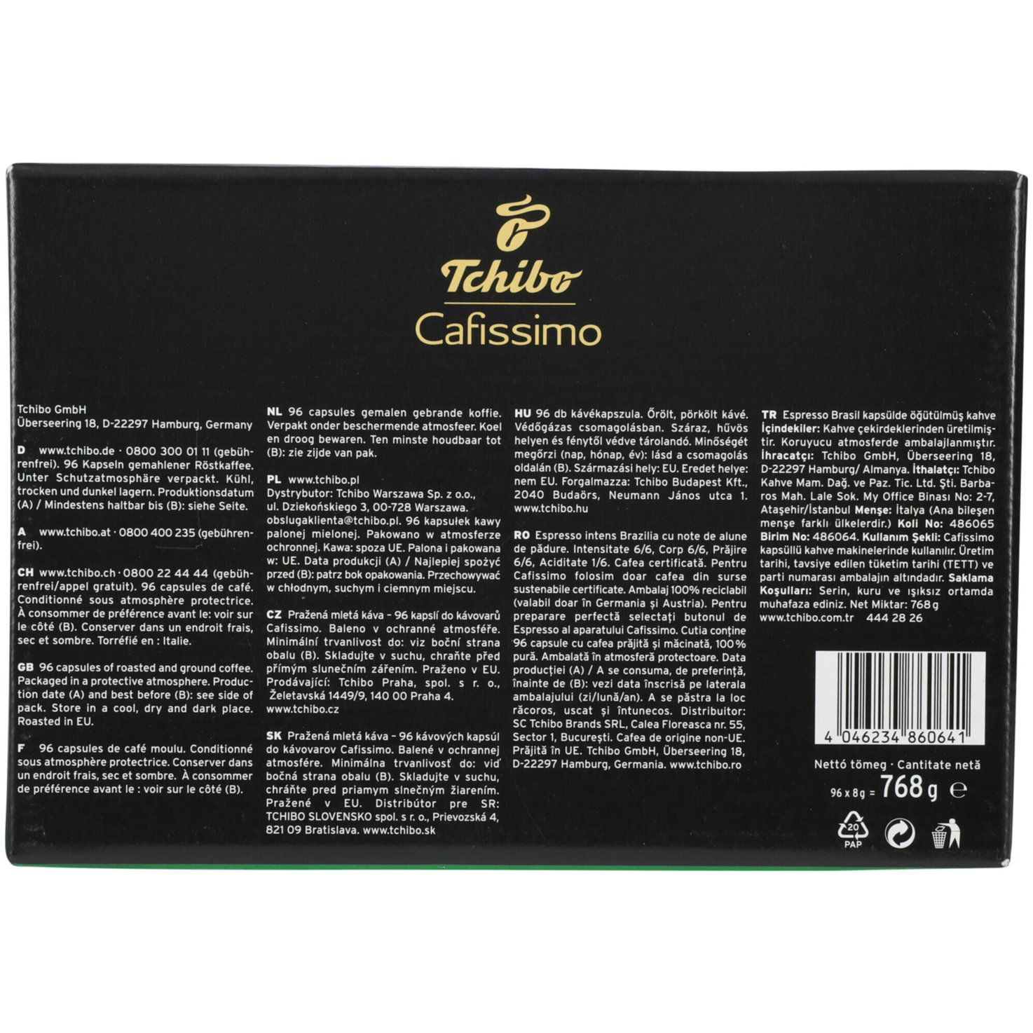 Tchibo Cafissimo Espresso Brasil 96 Caps