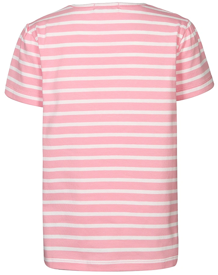 T-Shirt AFFE ANTON gestreift in rosa/weiß