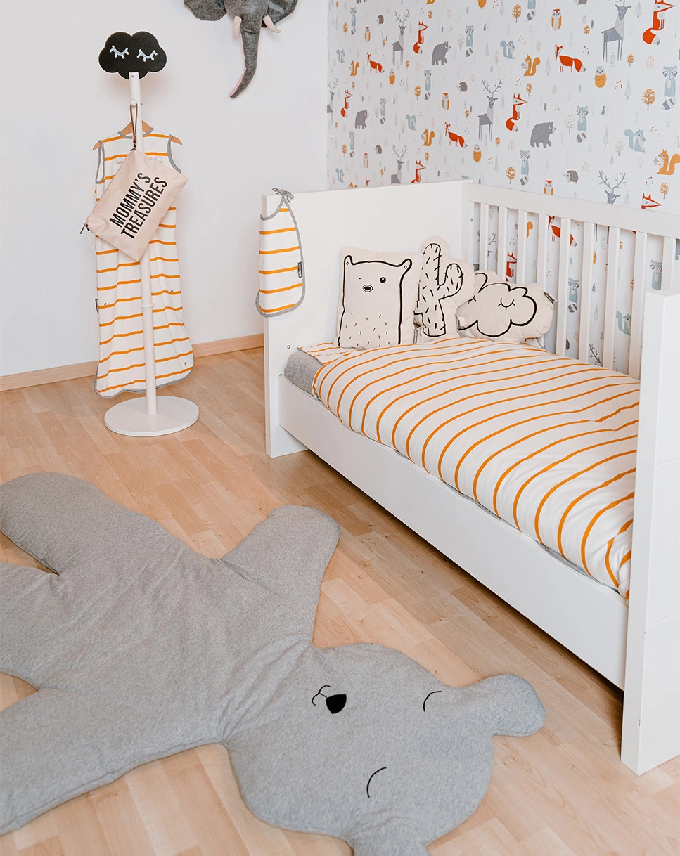 Spielteppich JERSEY-BÄR (160x130) in grau