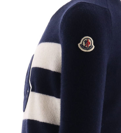 Moncler Bluse - Uld - Navy m. Hvid