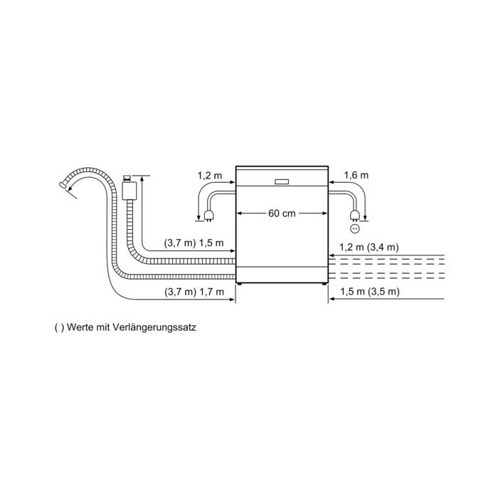 Siemens teilintegrierter Geschirrspüler iQ300 SX53HS60CE XXL Edelstahl