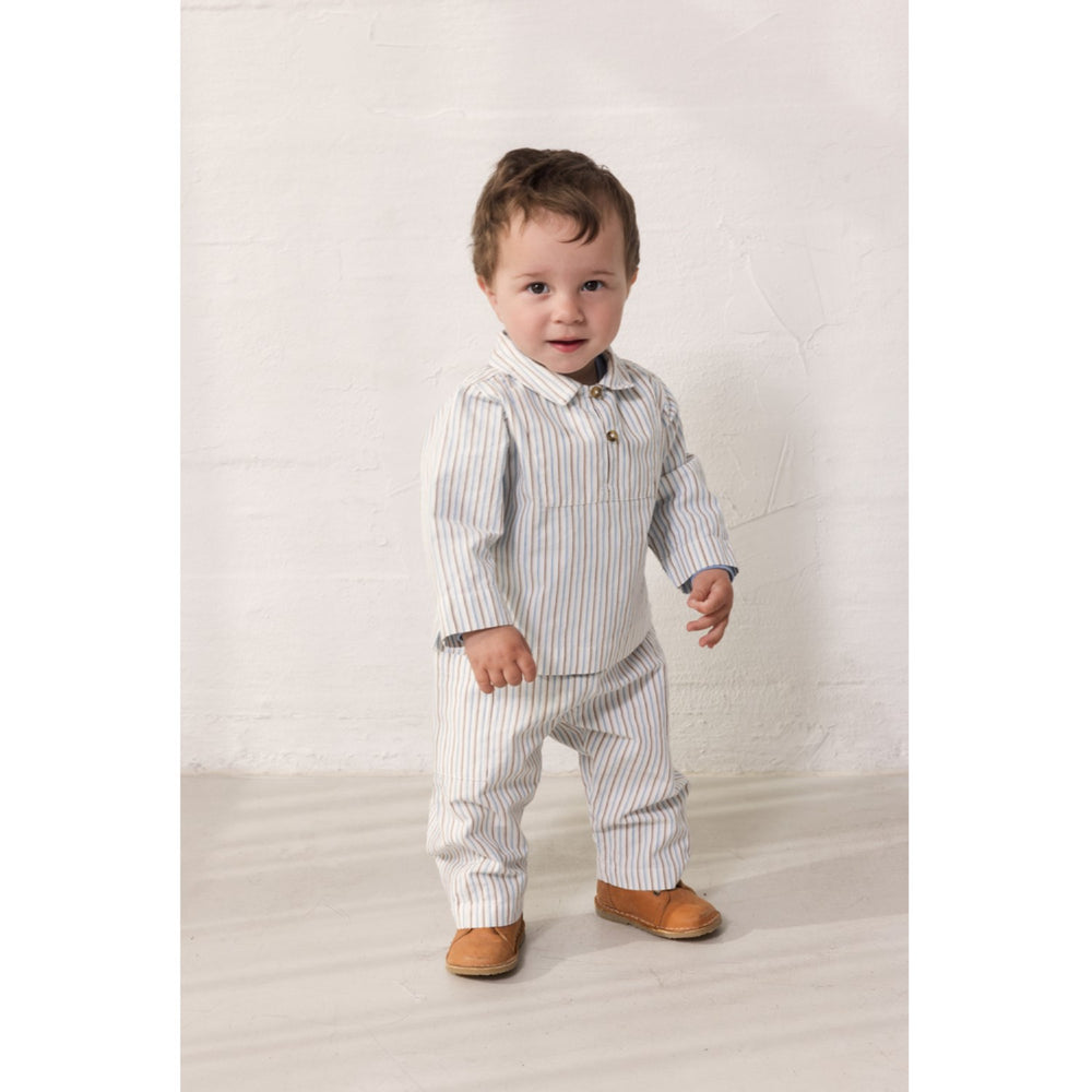 Køb MarMar Cotton Blue Iris Stripe Panto Bukser