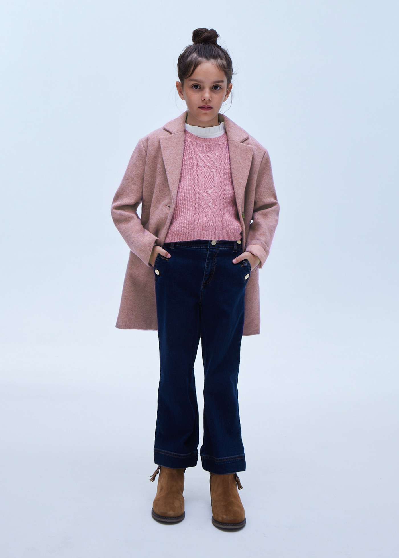 Casaco de vestido infantil