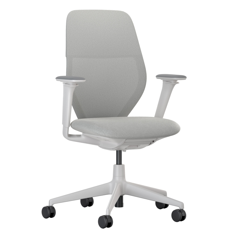 Vitra ACX Mesh 3D bureaustoel grijs onderstel Stone Grey