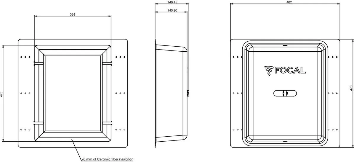 Focal Boîtier anti-feu pour enceintes encastrables (la pièce) Accessoires enceintes