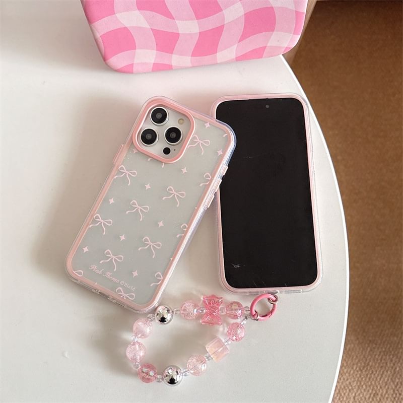 Elliure - Bow telefoonhoesje / bandje / set - Apple iPhone 16 Pro Max / 16 Pro / 16 Plus / 16 / 15 Pro Max / 15 Pro / 15 Plus / 15 / 14 Pro Max / 14 Pro / 14 Plus / 14 / SE / 13 Pro Max / 13 Pro / 13