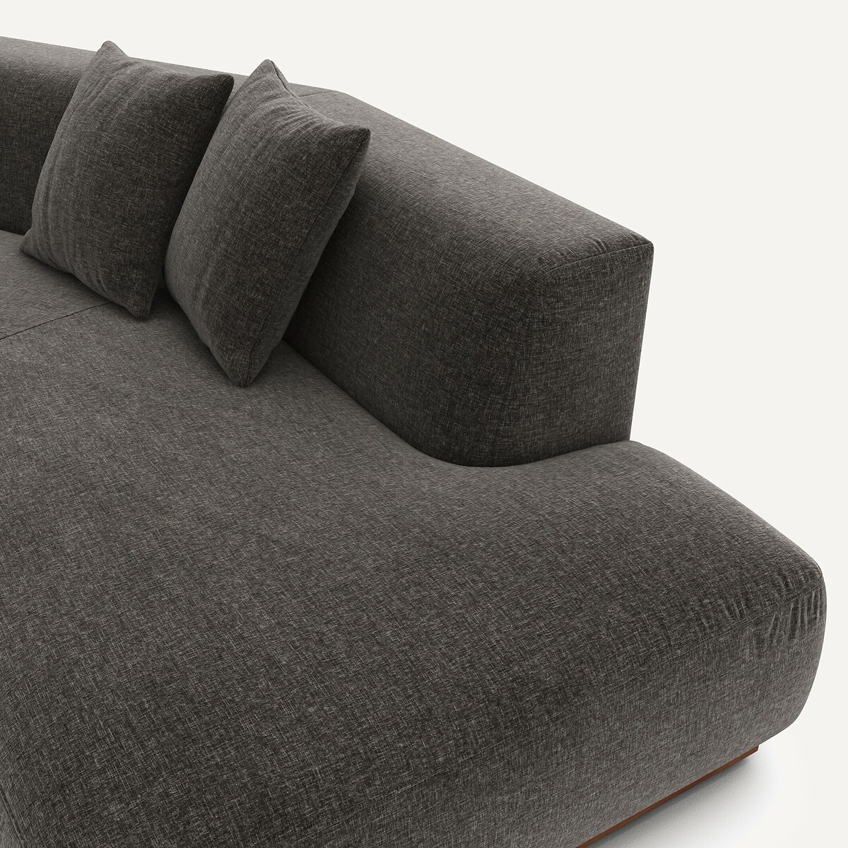 AM.PM<br>Sofá de canto aberto em veludo chenille, Jacopo