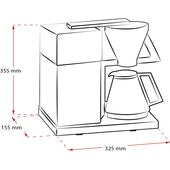 Melitta Aroma Signaturedeluxe - Kaffemaskine - 10 Kopper - Rustfrit stål