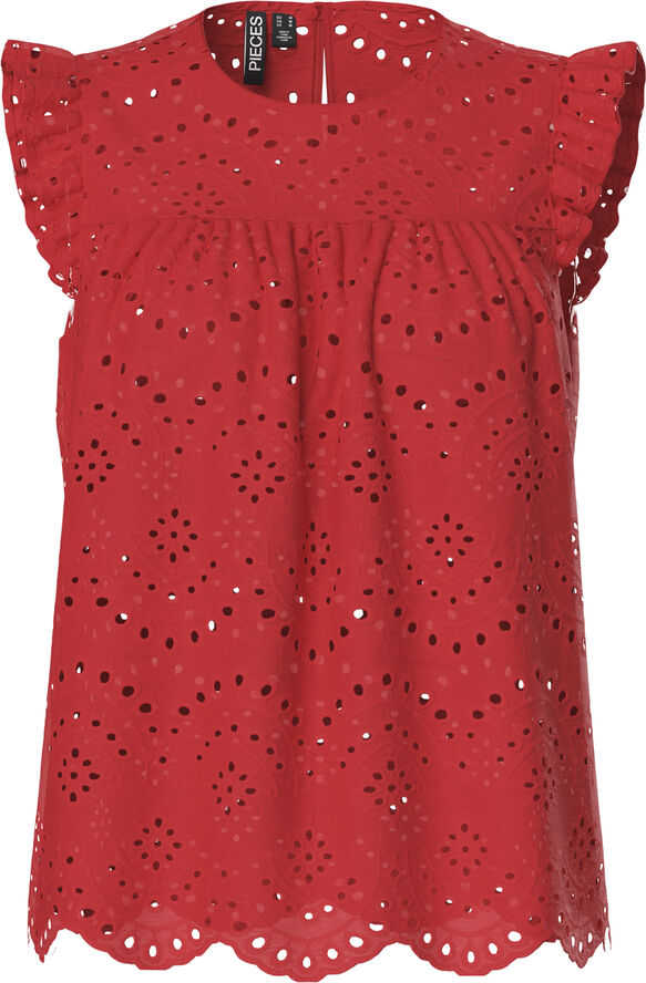 Pieces PCVILDE SL TOP NOOS Poppy red