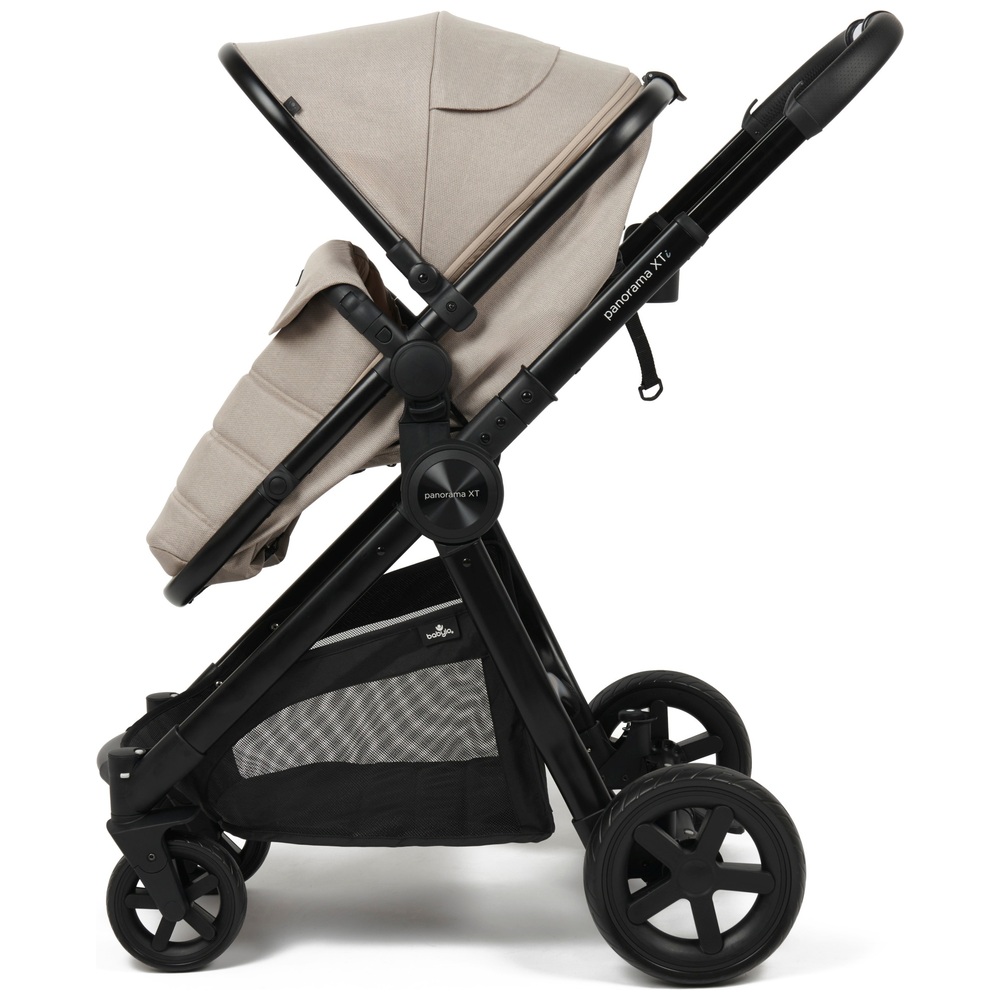 Babylo Panorama XTi 2-in-1 Reisesystem mit R129 Autositz – Mandel