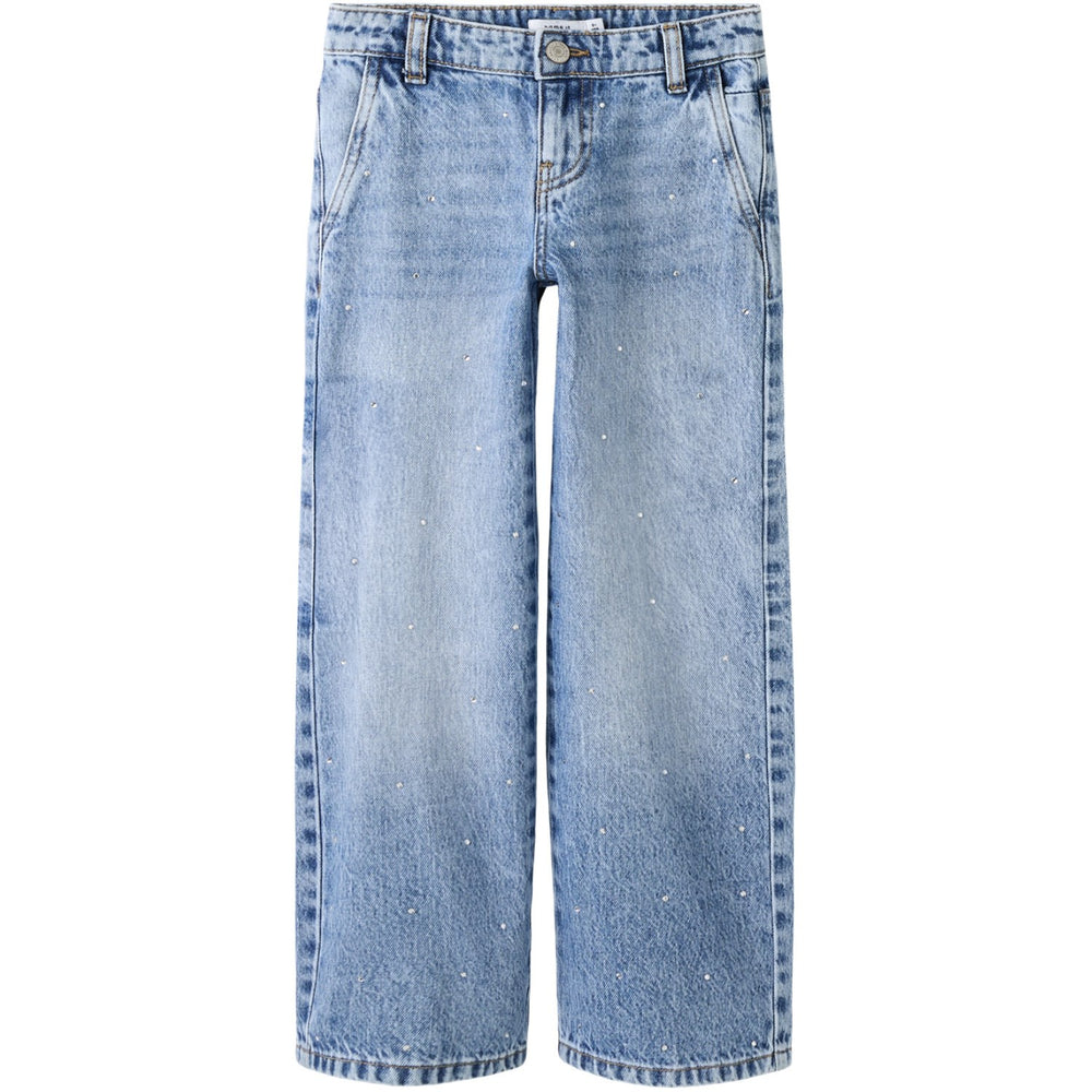 Køb Name It Light Blue Denim Rhine Nkfrose Wide Rhine Jeans 1133-Ac D