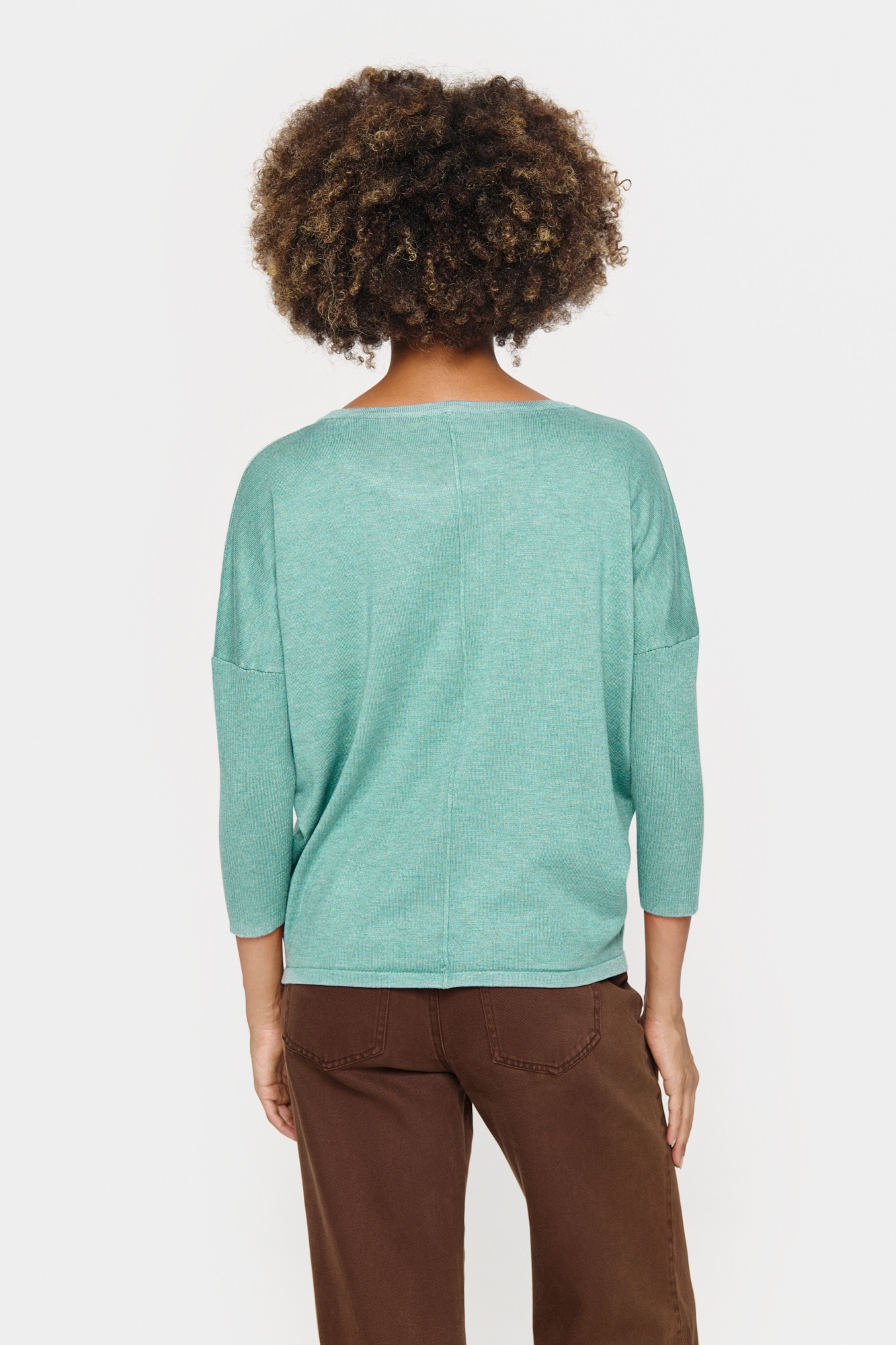 Saint Tropez Rundhalspullover »A2561, MilaSZ R-Neck«, Feinstrick mit Viskose, Casual Fit