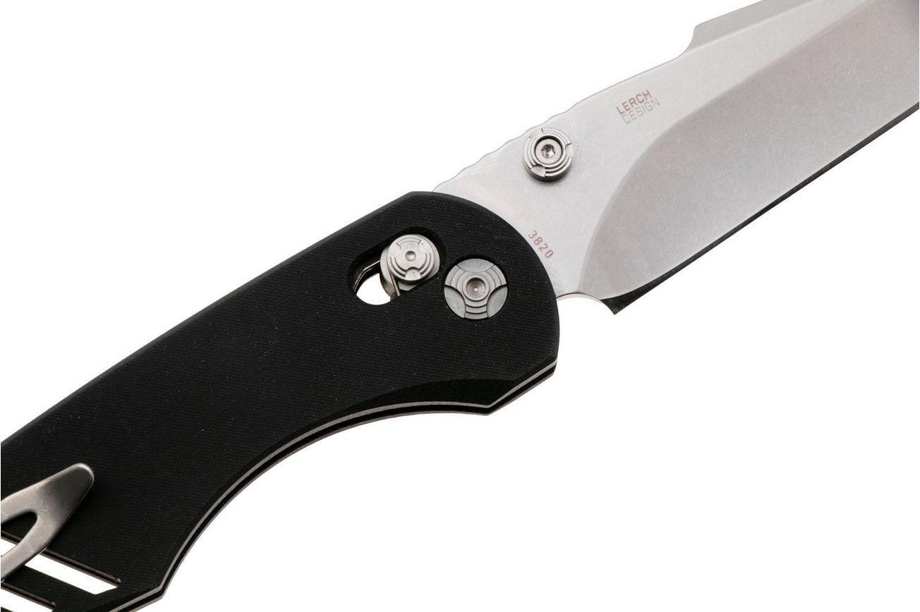 CRKT Definitive 3820 Stonewashed 154CM, Black G10, zakmes, MJ Lerch design