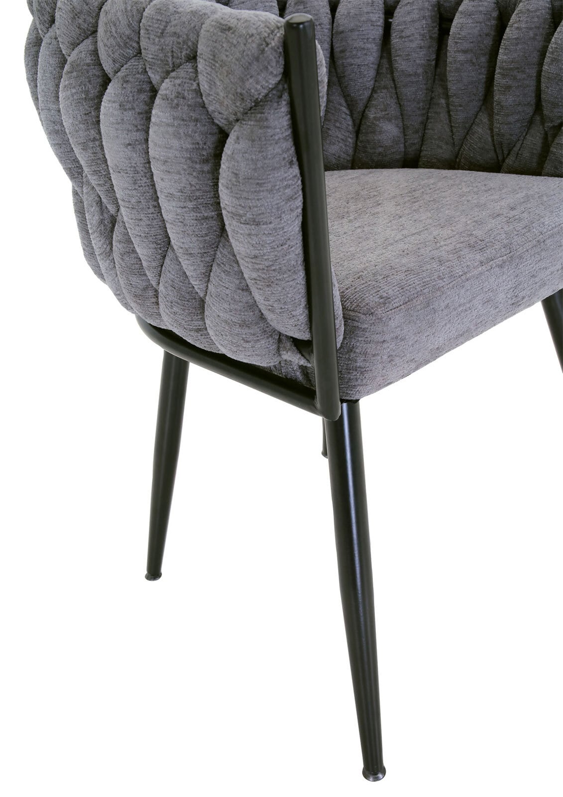 INTERhome Polsterstuhl WEAVY grau 60 x 78 cm