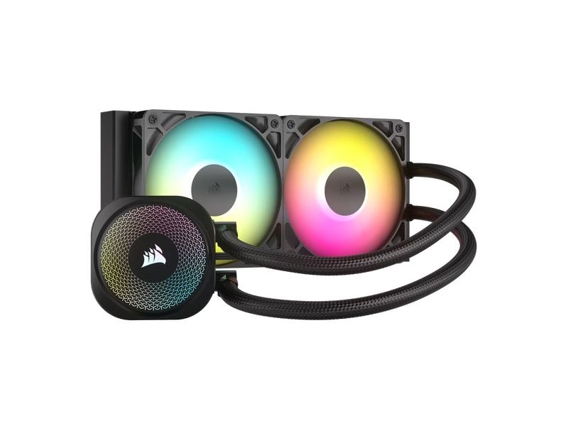 Corsair Wasserkühlung Cor Nautilus 240 RS ARGB Schwarz Flüssig-CPU-Kühler mit RS120 ARGB-Lüfter