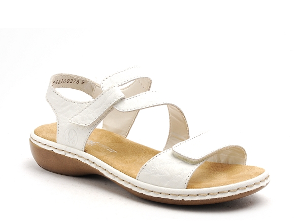 Rieker nu pieds plats femme 659c7 blanc