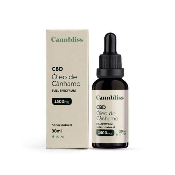 Cannbliss Óleo de Cânhamo 5% 1500mg Full Spectrum com MCT Natural 30ml