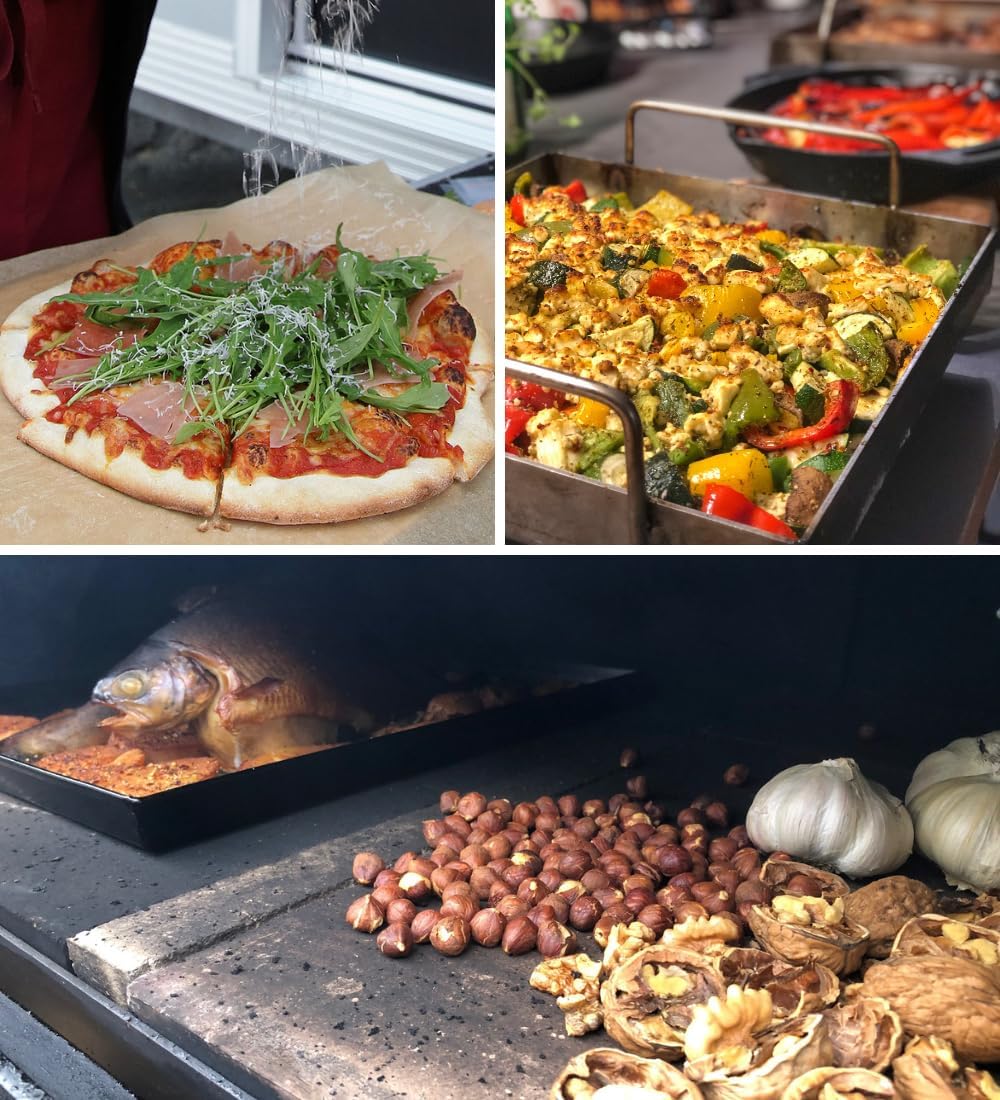 Ramster Holzbackofen Pizzaofen Flammkuchenofen 60x80 + VOLLAUSSTATTUNG + ZUBEHÖR