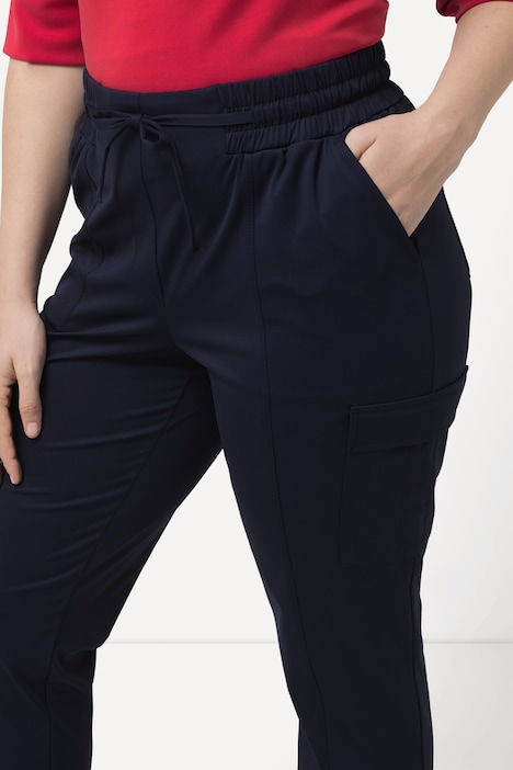 Cargohose, Taschen, Elastikbund, Saumschlitze