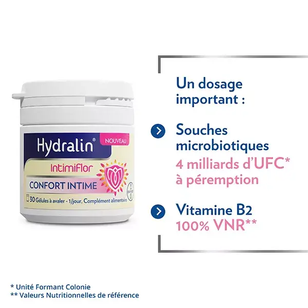 Hydralin IntimiFlor Conforto Íntimo 30 cápsulas