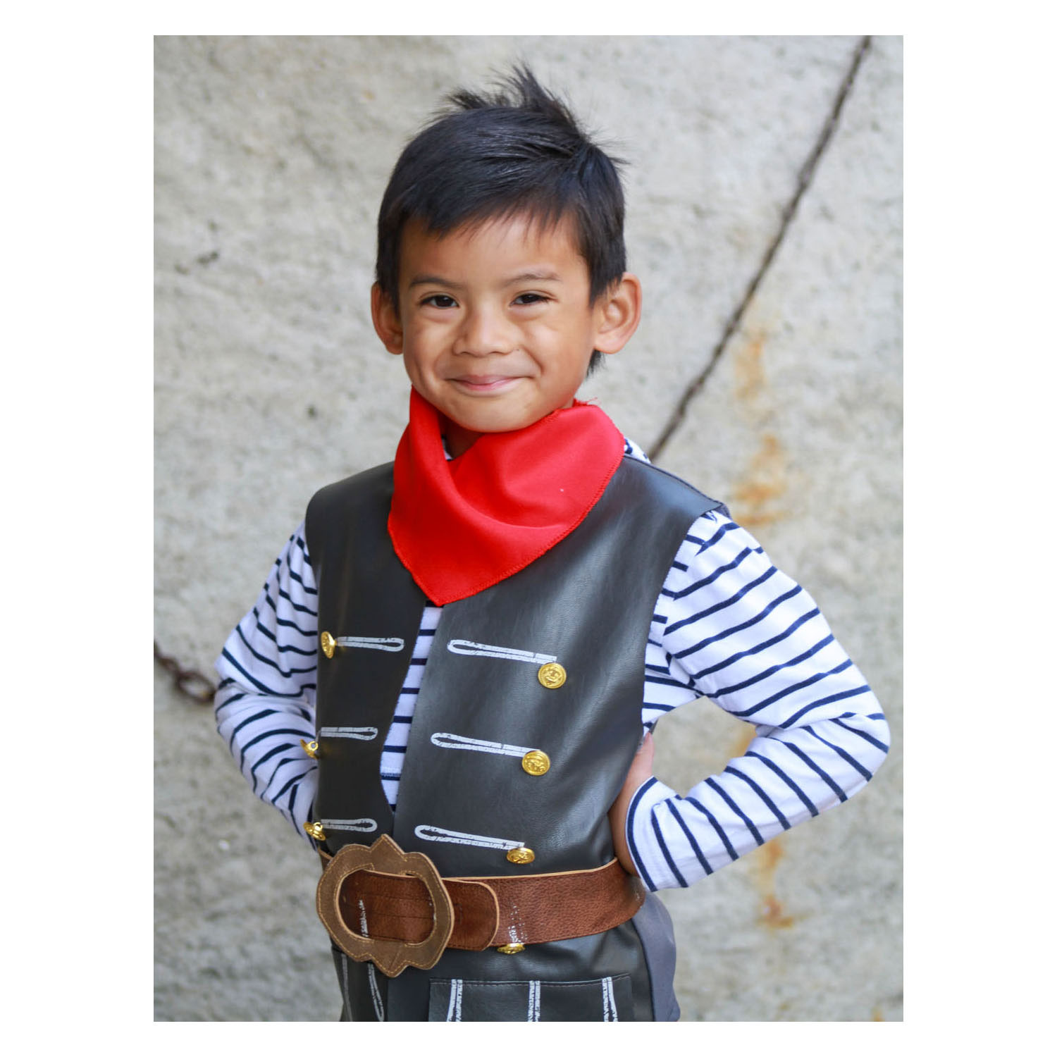 Verkleedset Piratenvest en Riem, 7-8 jaar