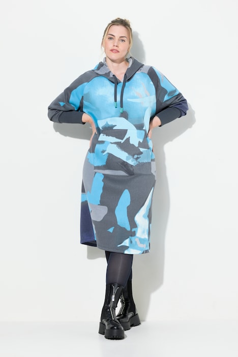 Sweatkleid, Kapuze, Langarm, oversize