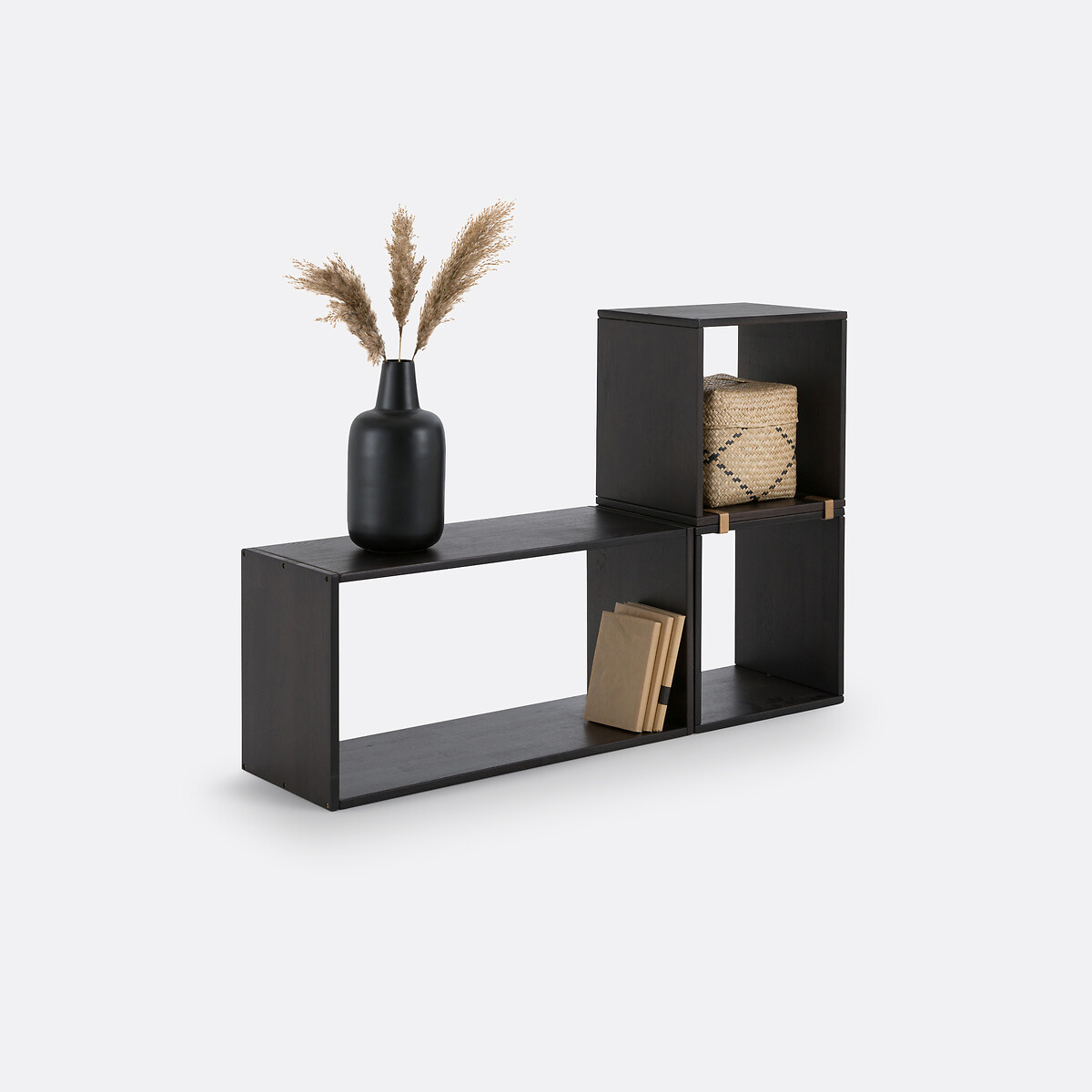 LA REDOUTE INTERIEURS<br>Cubo de arrumação, conjunto de 2, carvalho maciço, Edgar